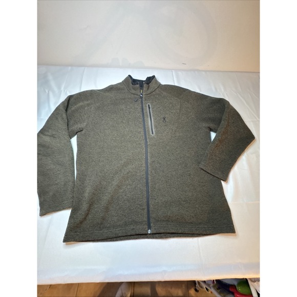 PREOWNED MEN'S SIZE XL BROWNING FULL ZIP LONG SLEEVE COW NECK JACKET - Picture 1 of 16